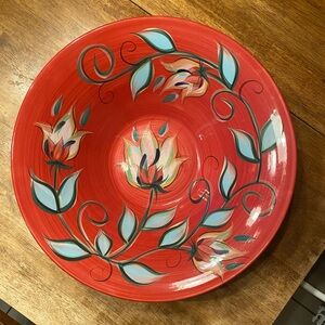 Southern Living at Home Gail Pittman RED BOUNTIFUL 15" Serving Console Bowl